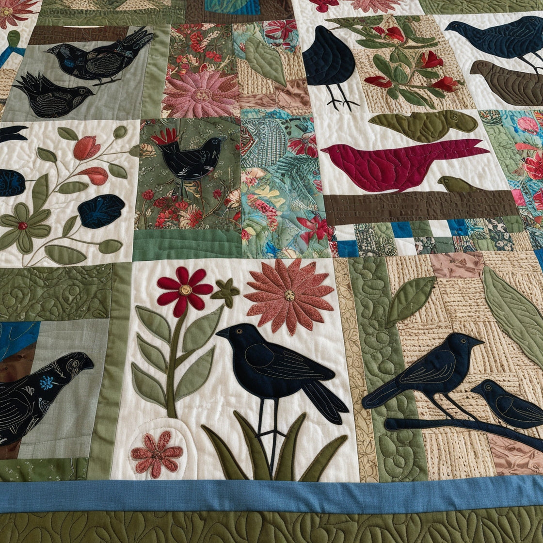 Black Bird Garden NTA151024296 Quilt Blanket