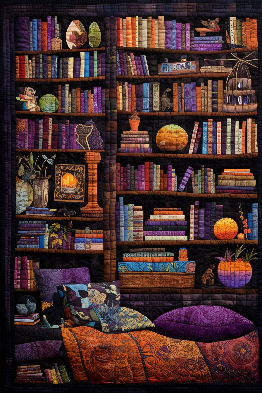 Bookcase TAI281024259 Quilt Blanket