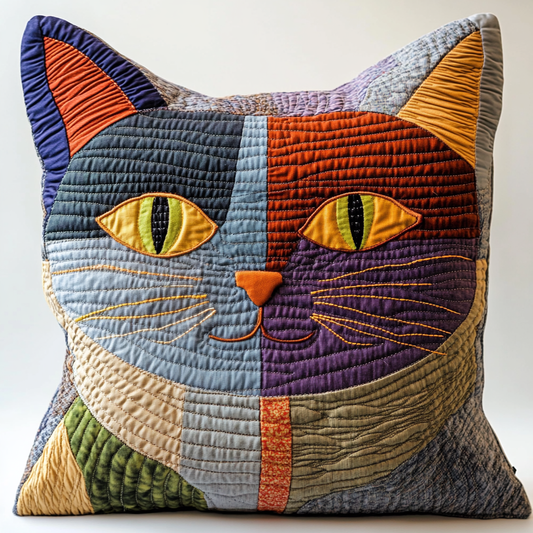 Cat TAI061124253 Quilted Pillow Case