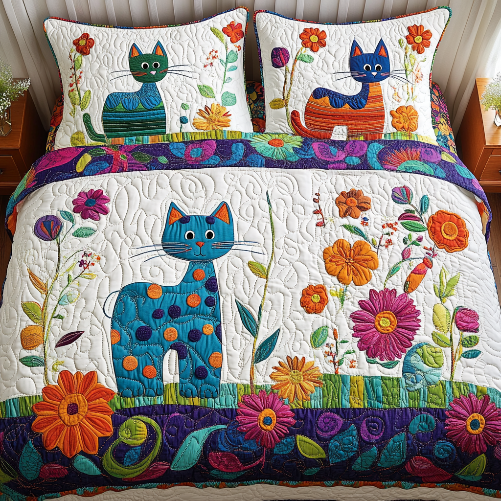 Cat TAI311024106 Quilt Bedding Set