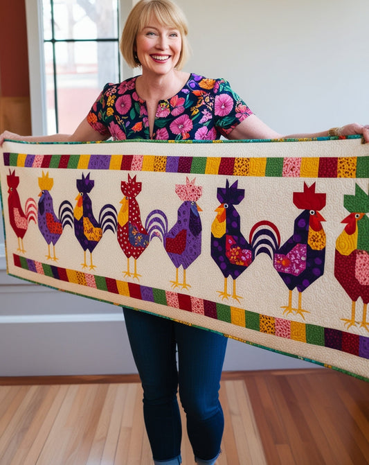 Chicken NTA281024288 Quilted Table Runner