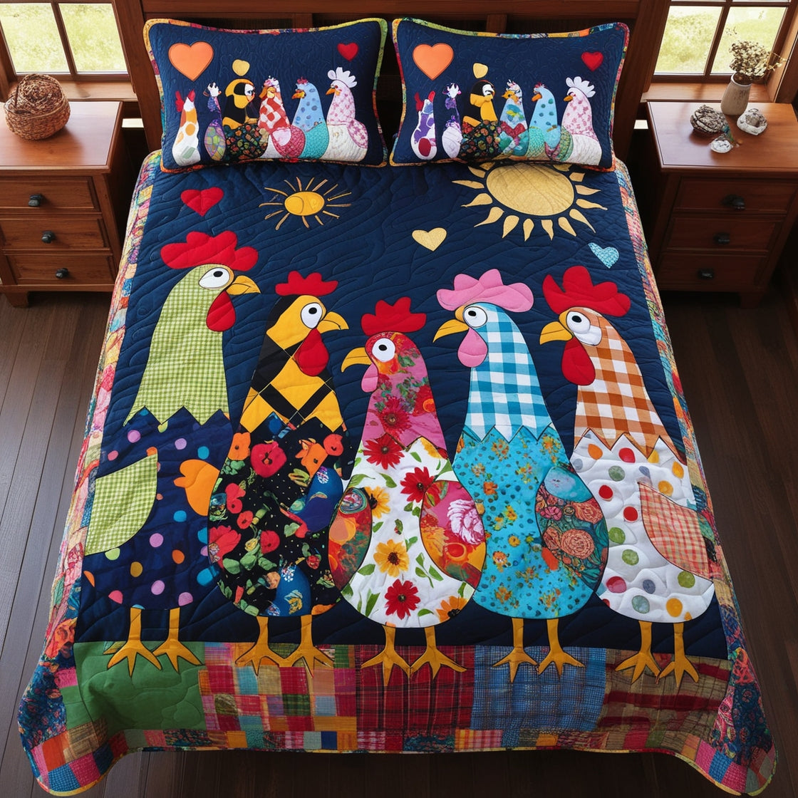 Chicken NTA311024158 Quilt Bedding Set