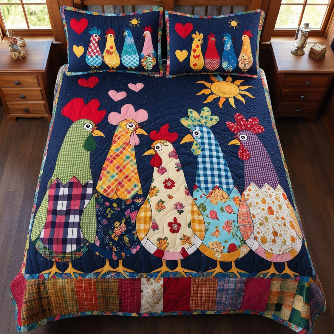 Chicken NTA311024159 Quilt Bedding Set