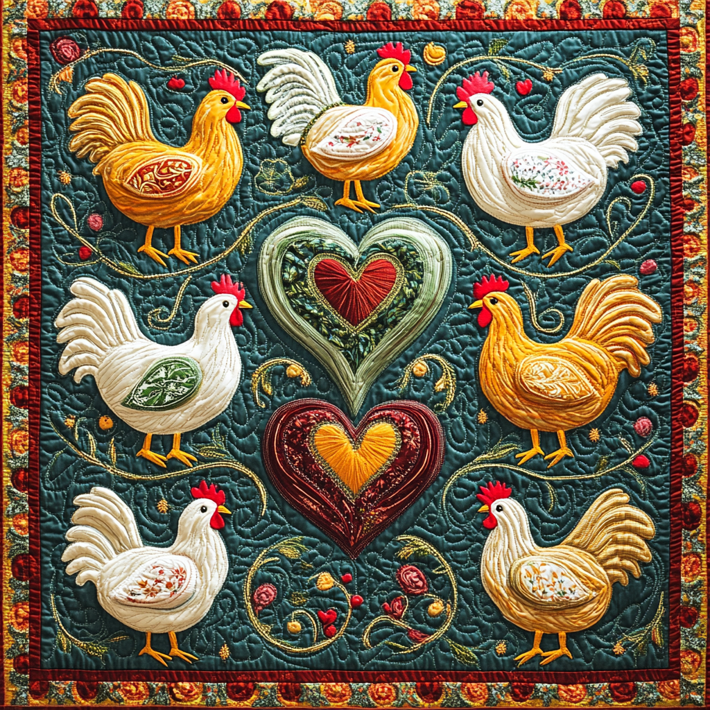 Chicken TAI041124076 Quilt Blanket