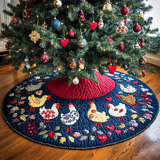 Chicken TAI041124499 Quilted Tree Skirt