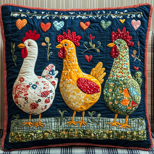 Chicken TAI041124549 Quilted Pillow Case