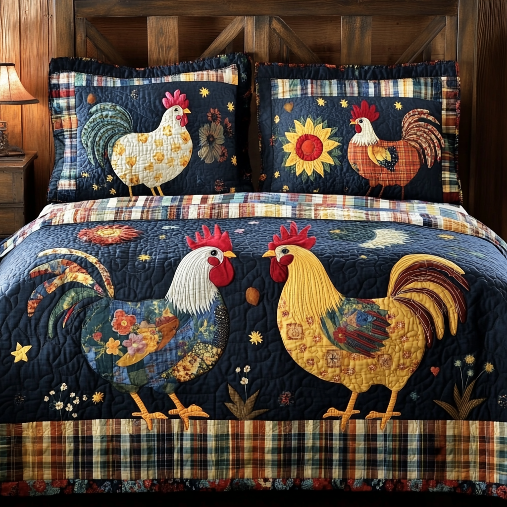 Chicken TAI061124157 Quilt Bedding Set