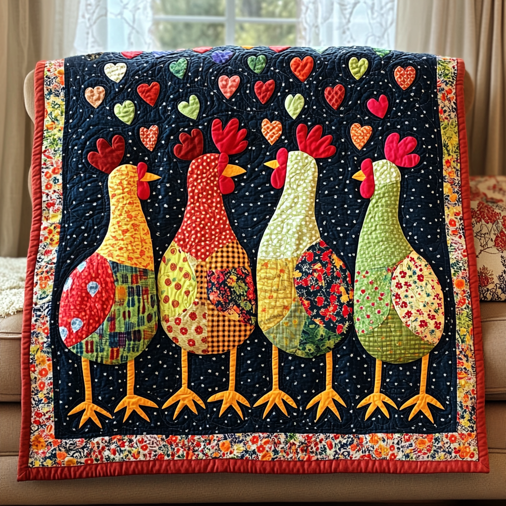 Chicken TAI061124336 Quilt Blanket