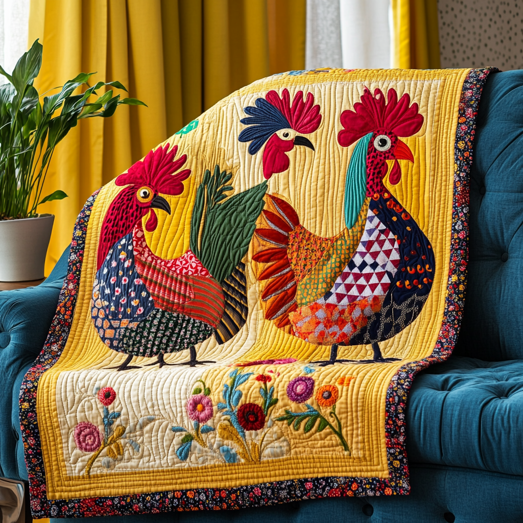 Chicken TAI061124354 Quilt Blanket