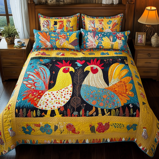 Chicken TAI281024284 Quilt Bedding Set