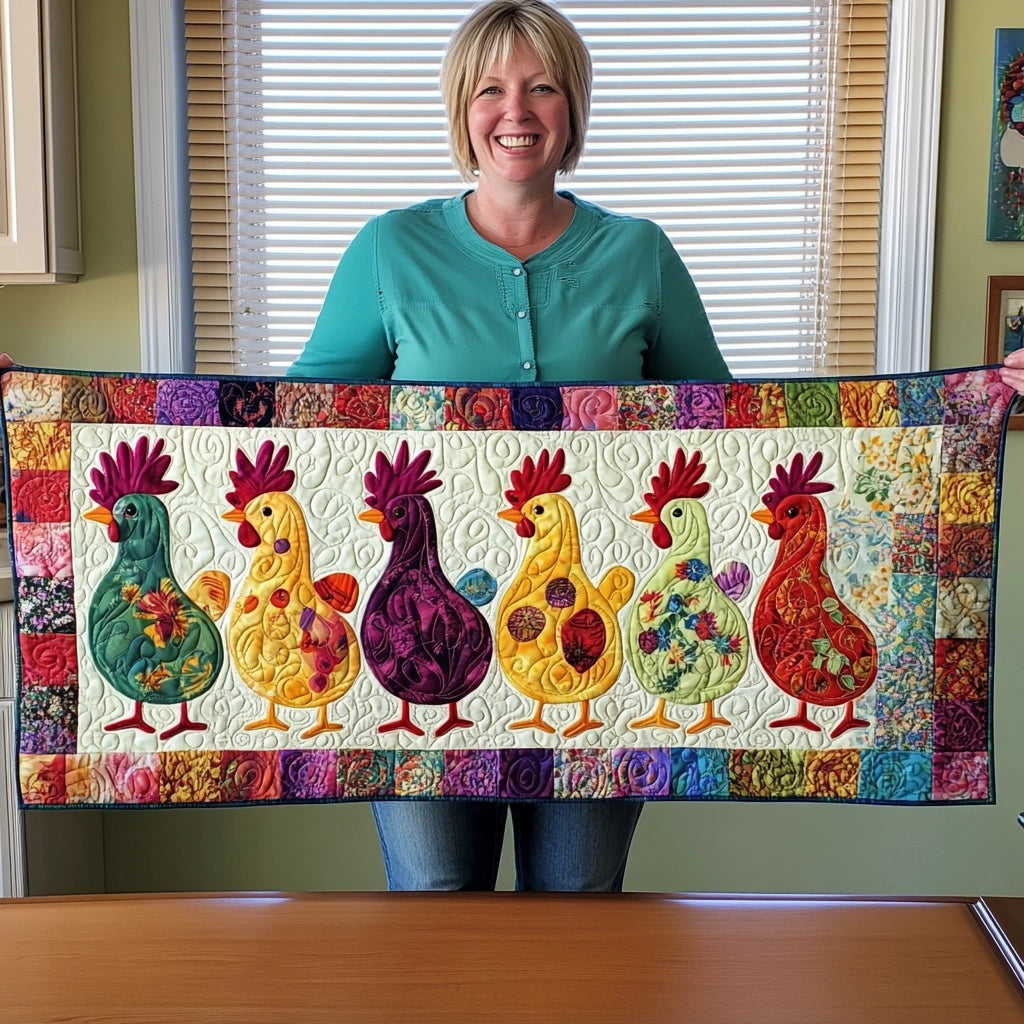 Chicken TAI311024218 Quilted Table Runner