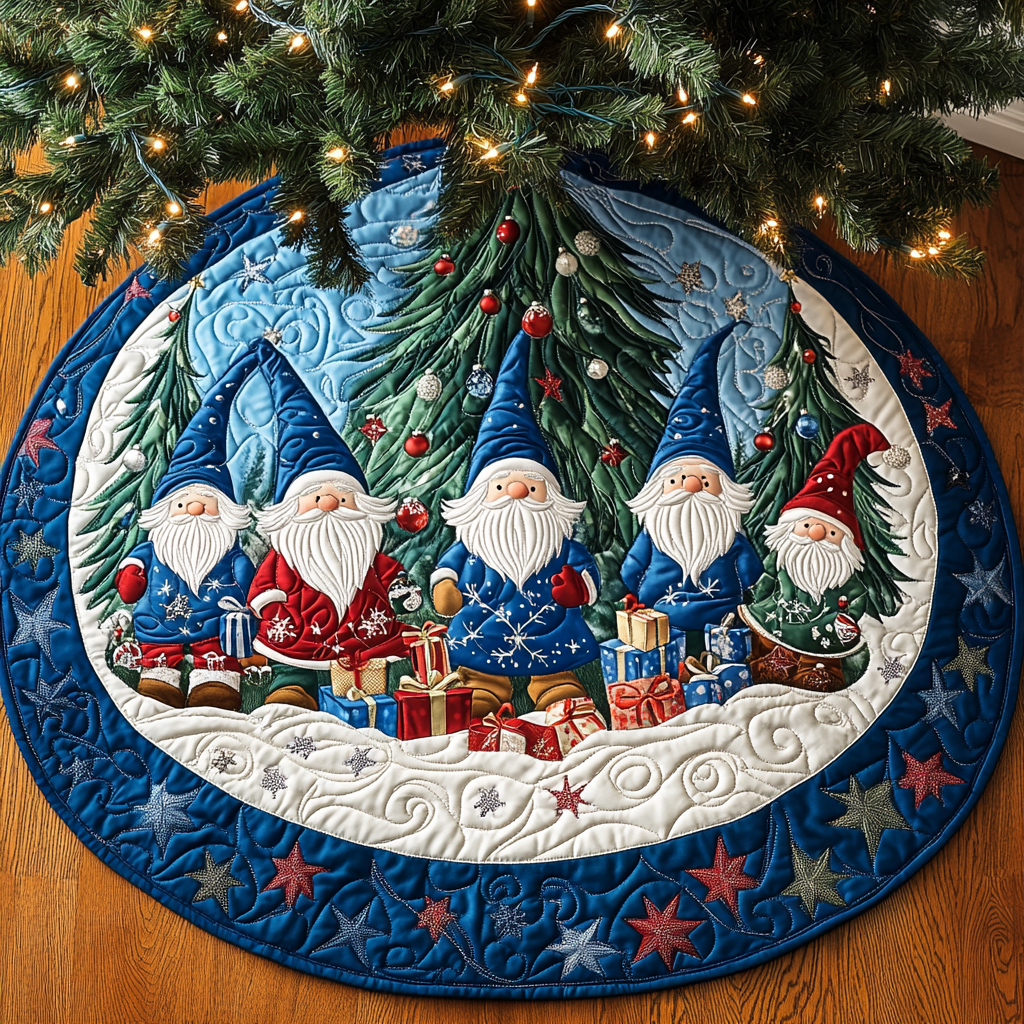 Christmas Gnome TAI041124520 Quilted Tree Skirt