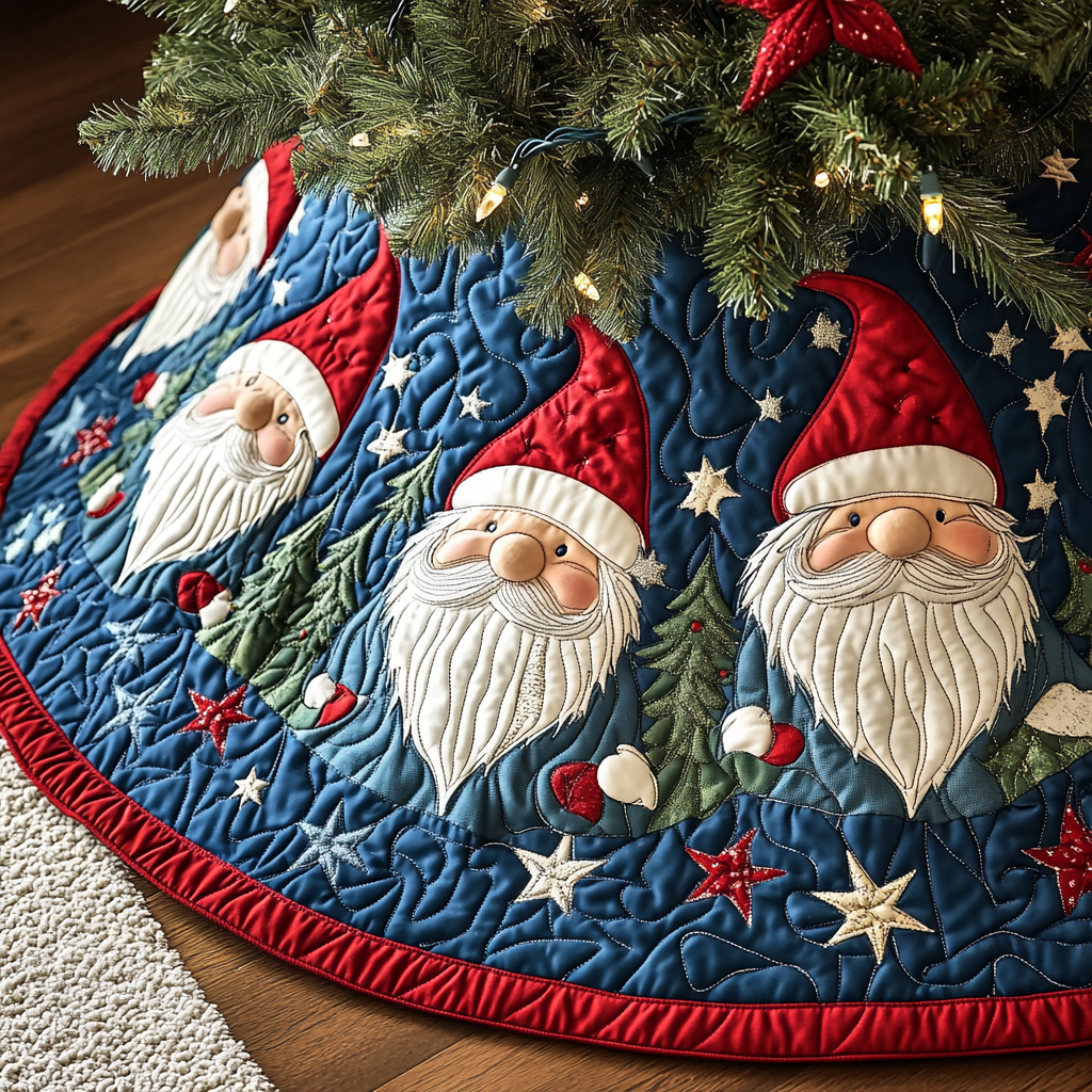 Christmas Gnome TAI041124534 Quilted Tree Skirt