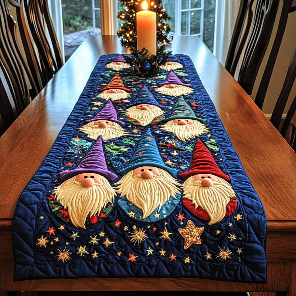 Christmas Gnome TAI041124635 Quilted Table Runner