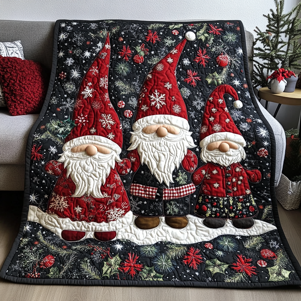 Christmas Gnome TAI281024250 Quilt Blanket