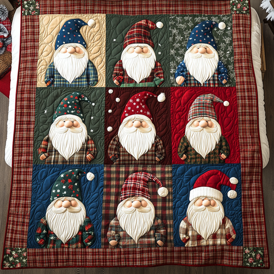 Christmas Gnome TAI311024308 Quilt Blanket