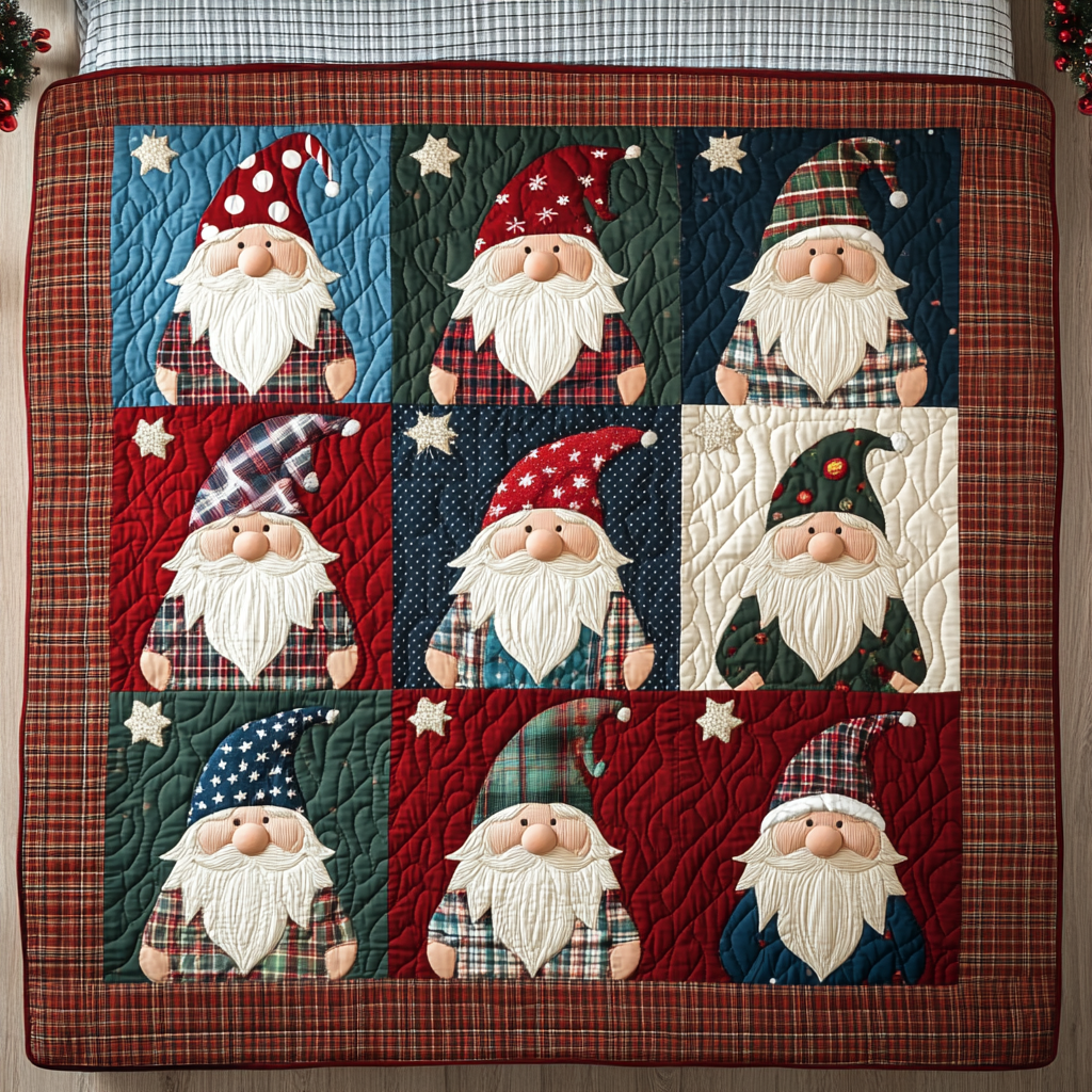 Christmas Gnome TAI311024310 Quilt Blanket