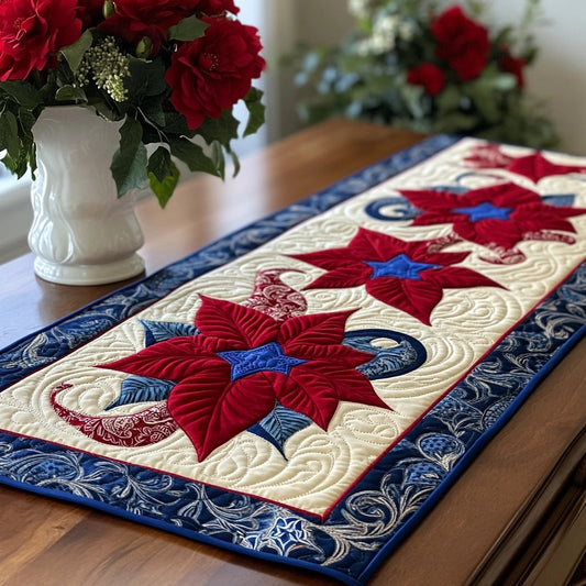 Christmas Poinsettia TAI061124213 Quilted Table Runner