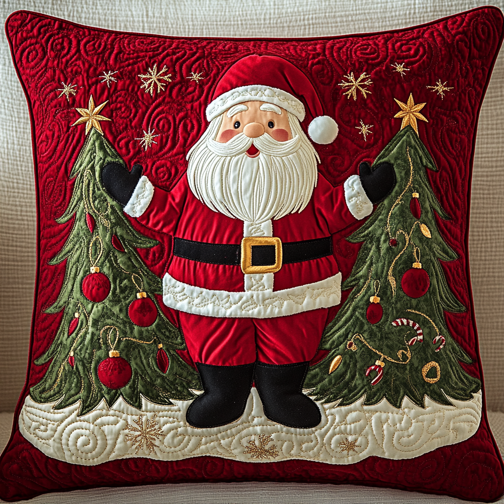 Christmas Santa TAI061124241 Quilted Pillow Case