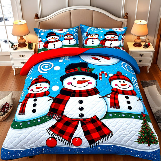 Christmas Snowman NTA041124421 Quilt Bedding Set