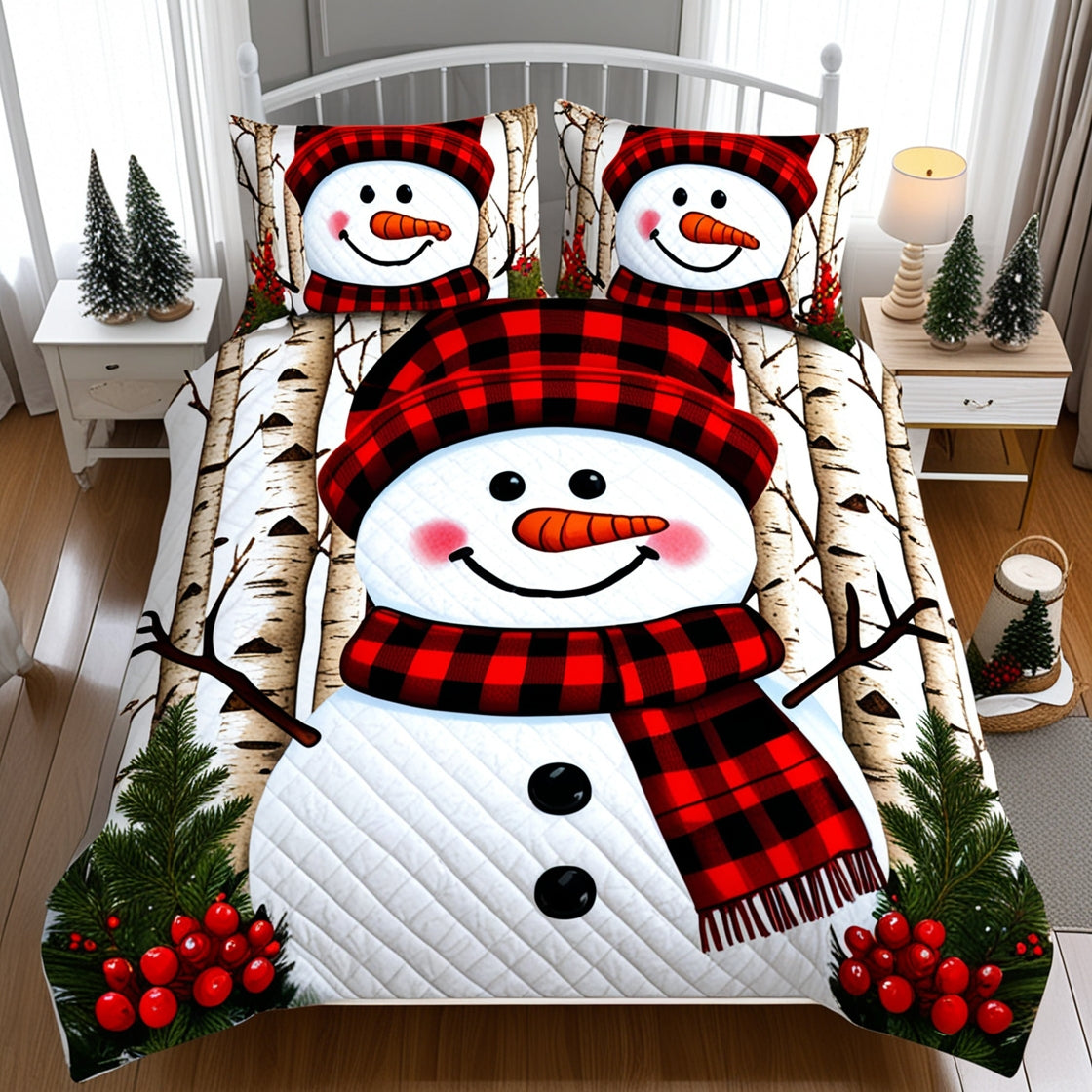 Christmas Snowman NTA041124439 Quilt Bedding Set