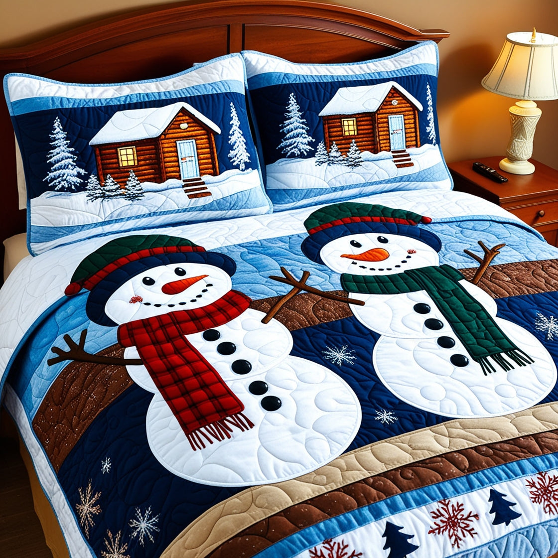 Christmas Snowman NTA061124175 Quilt Bedding Set