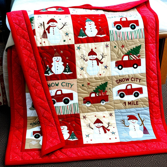 Christmas Snowman NTA151024306 Quilt Blanket