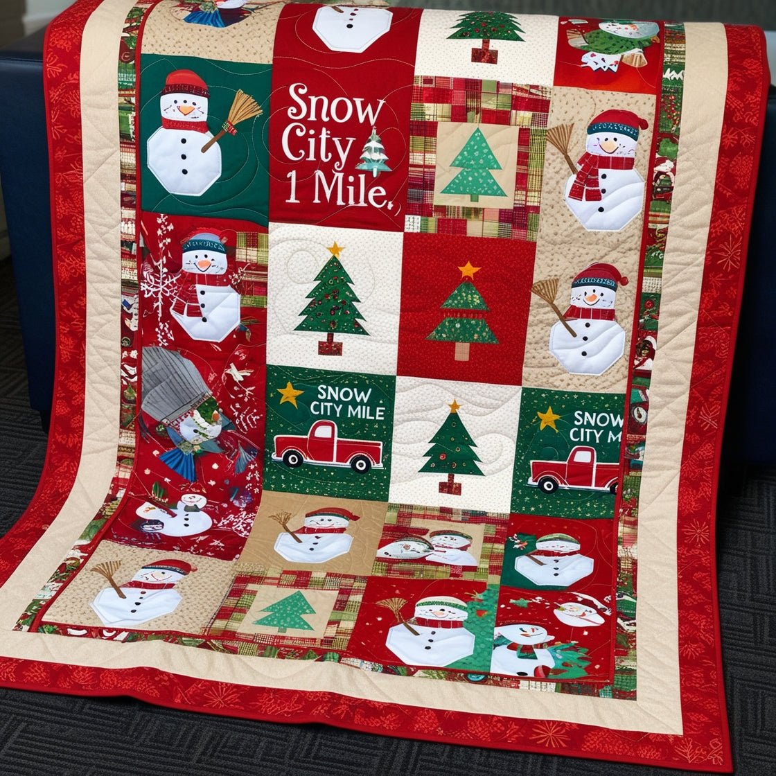 Christmas Snowman NTA151024307 Quilt Blanket