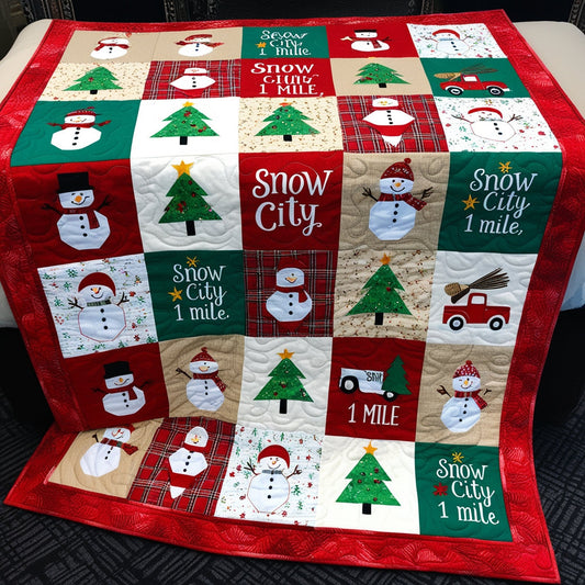 Christmas Snowman NTA151024308 Quilt Blanket