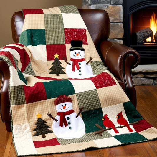 Christmas Snowman NTA151024342 Quilt Blanket