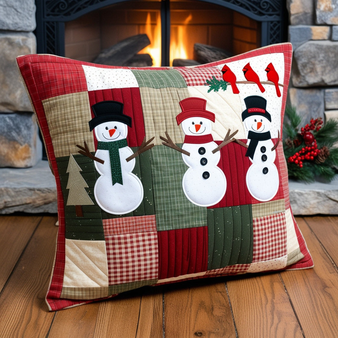 Christmas Snowman NTA181024637 Quilted Pillow Case