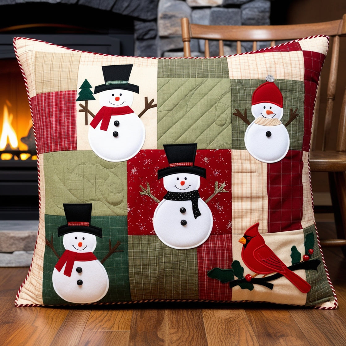 Christmas Snowman NTA181024651 Quilted Pillow Case