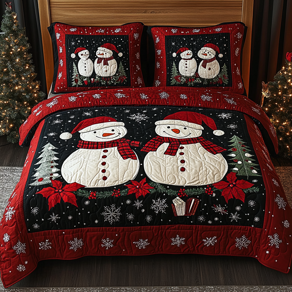 Christmas Snowman TAI061124113 Quilt Bedding Set