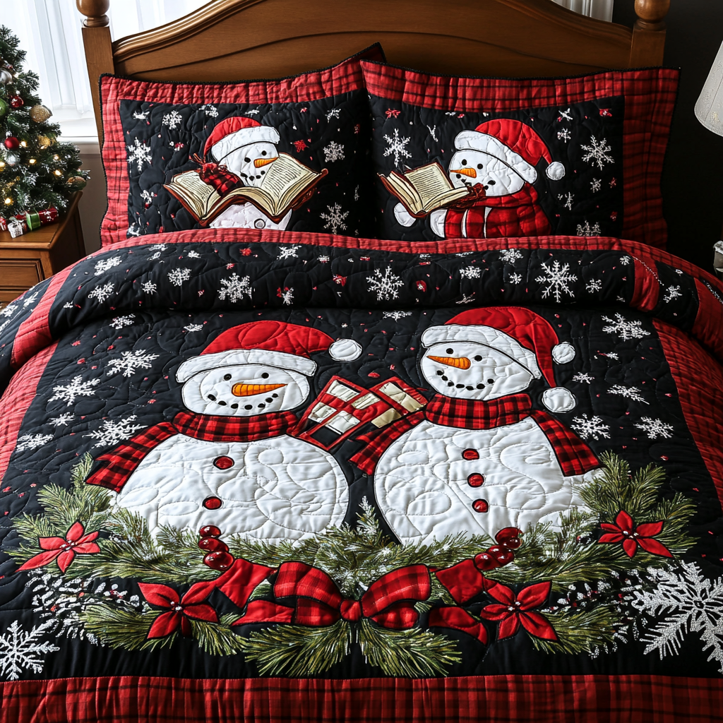 Christmas Snowman TAI061124114 Quilt Bedding Set