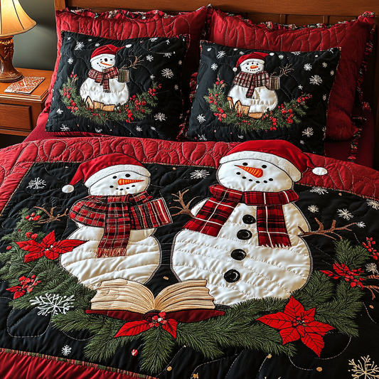 Christmas Snowman TAI061124117 Quilt Bedding Set