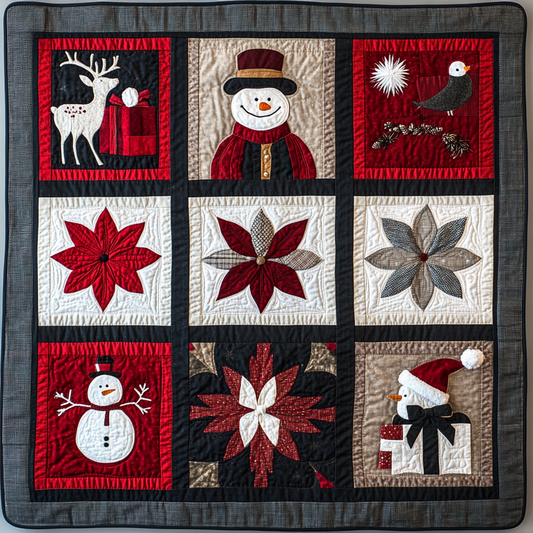 Christmas Snowman TAI281024256 Quilt Blanket