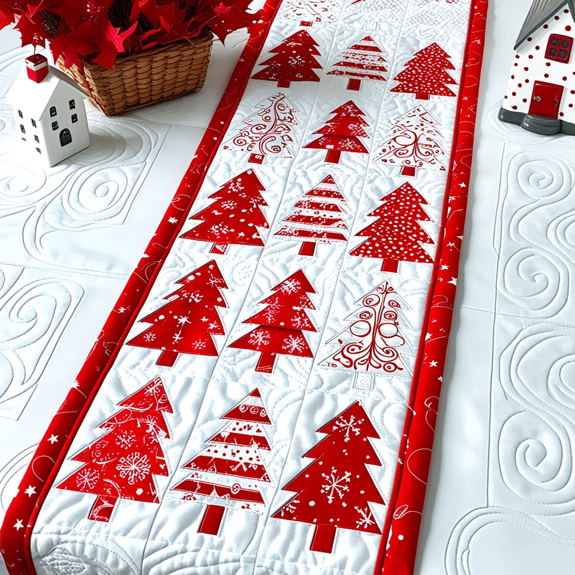 Christmas Tree NTA061124230 Quilted Table Runner