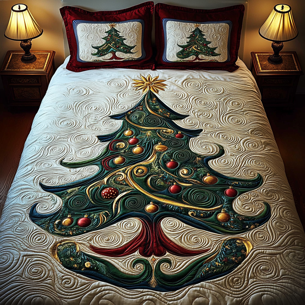 Christmas Tree TAI311024066 Quilt Bedding Set