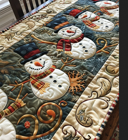 Christmas Snowman TAI280224003 Quilted Table Runner