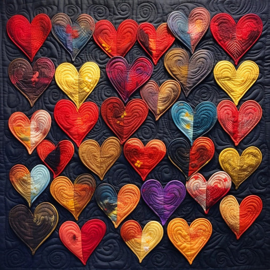 Colorful Hearts BL07112321 Quilt Blanket