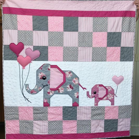 Elephant NTA151024006 Quilt Blanket