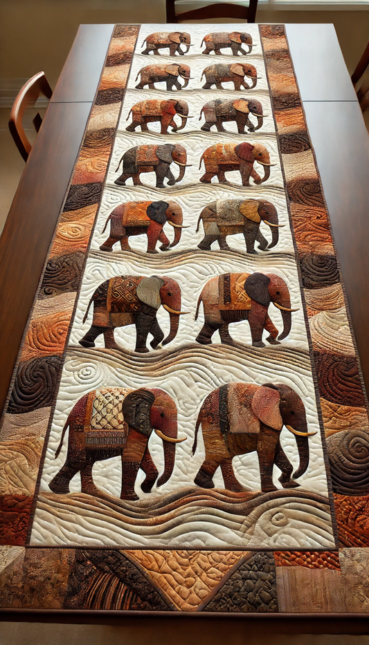 Elephant NTA281024379 Quilted Table Runner