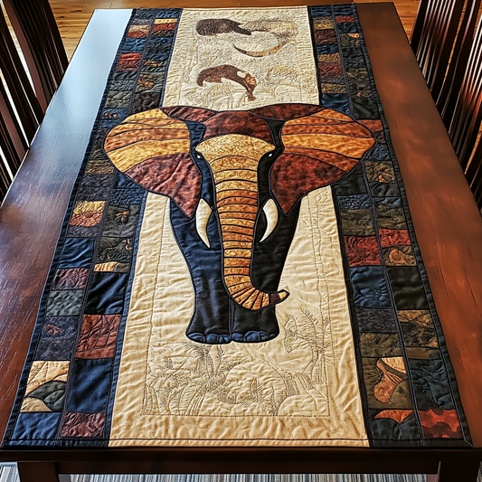 Elephant TAI281024302 Quilted Table Runner