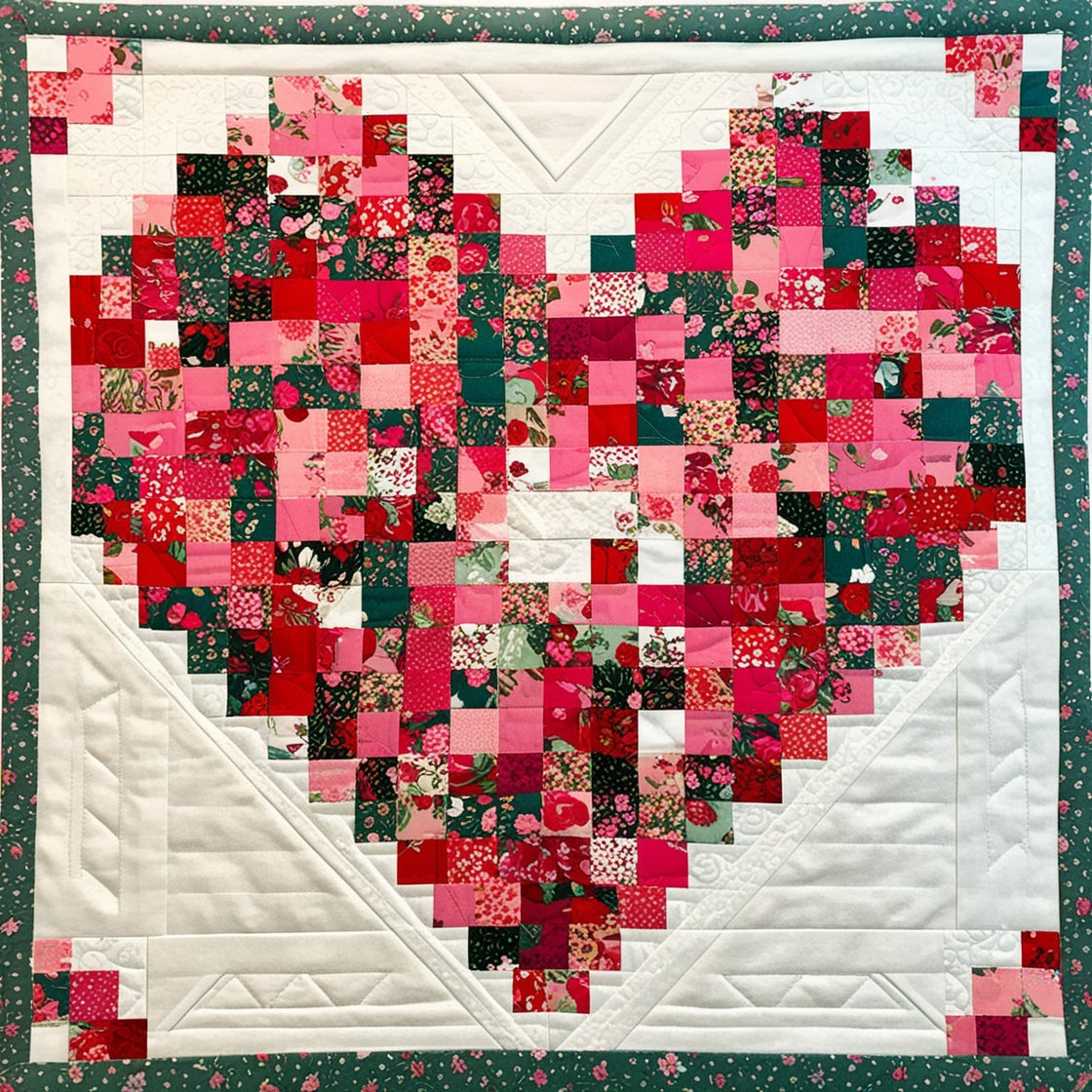 Floral Heart NTA151024314 Quilt Blanket