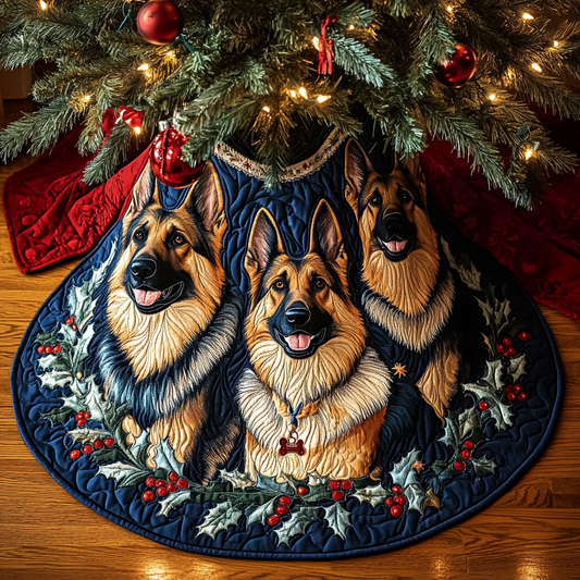 German Shepherd TAI041124512 Quilted Tree Skirt