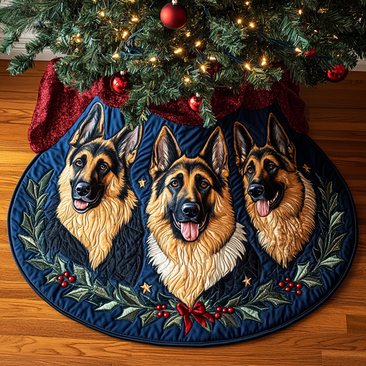 German Shepherd TAI041124515 Quilted Tree Skirt