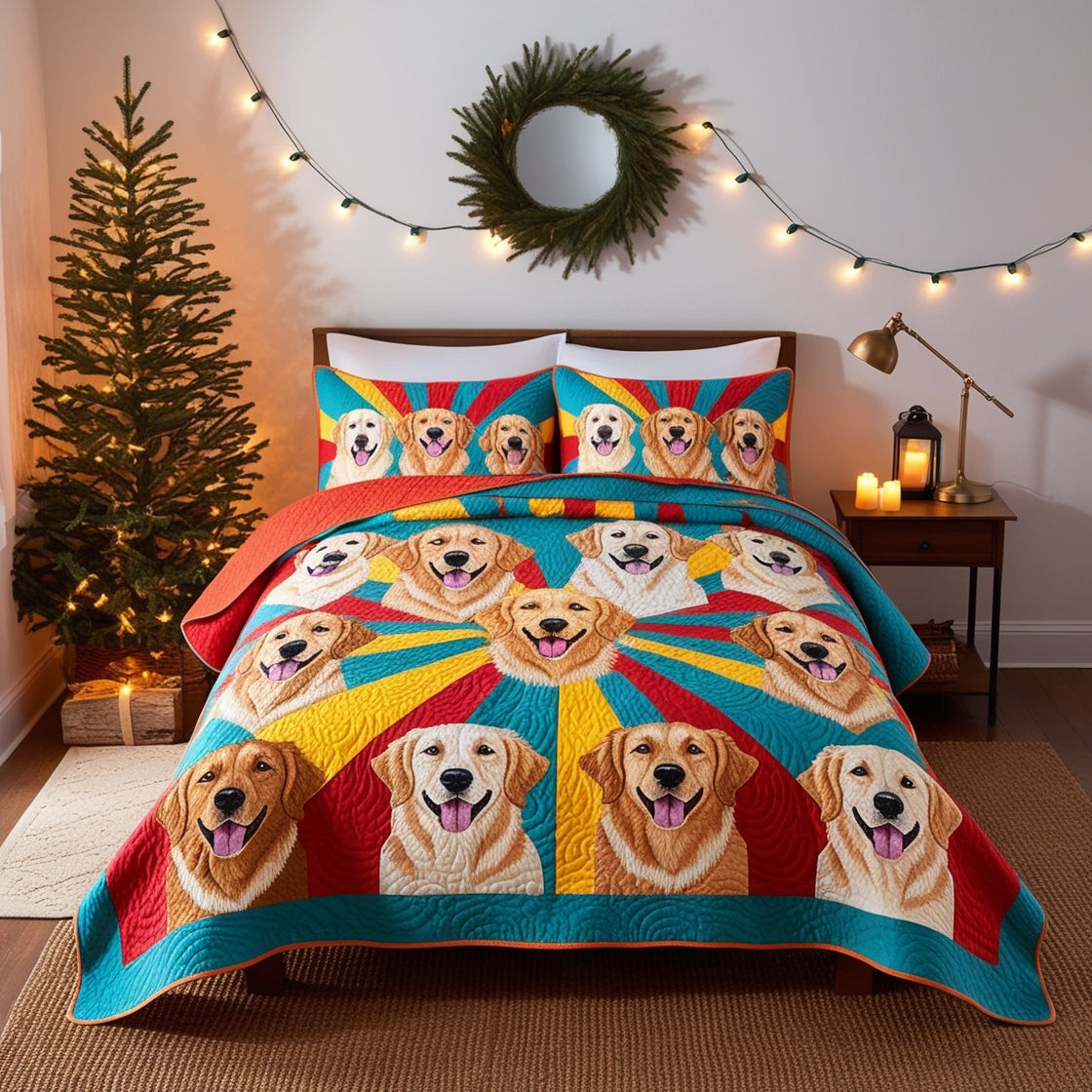 Golden Retriever NTA181024634 Quilt Bedding Set