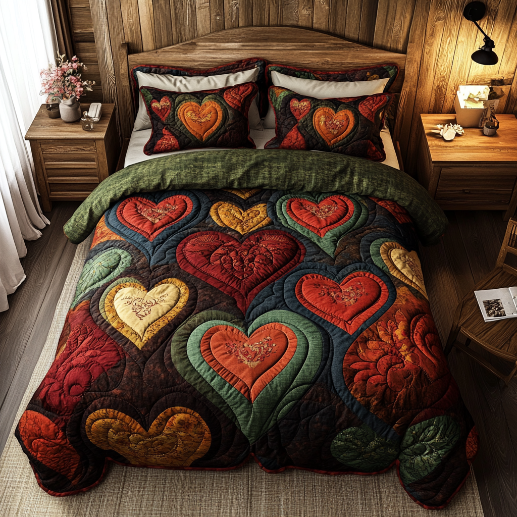 Heart TAI061124029 Quilt Bedding Set