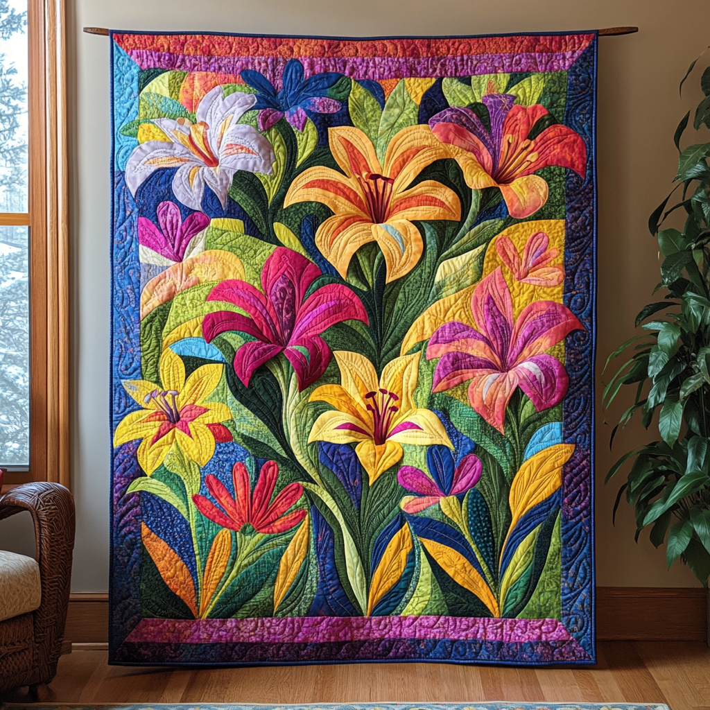 Lily Flower DAI05112455 Quilt Blanket