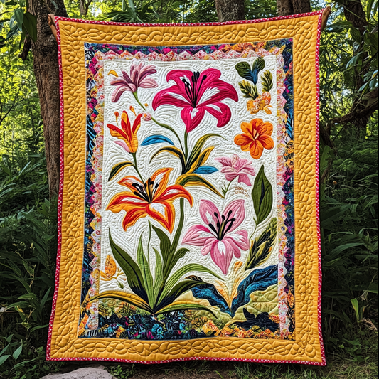 Lily Flower DAI05112462 Quilt Blanket